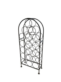 Black Finish Freestanding Standing Wine Rack