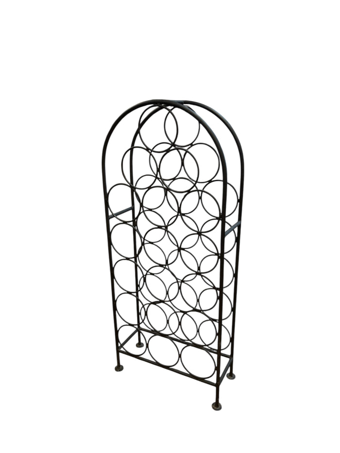 Black Finish Freestanding Standing Wine Rack