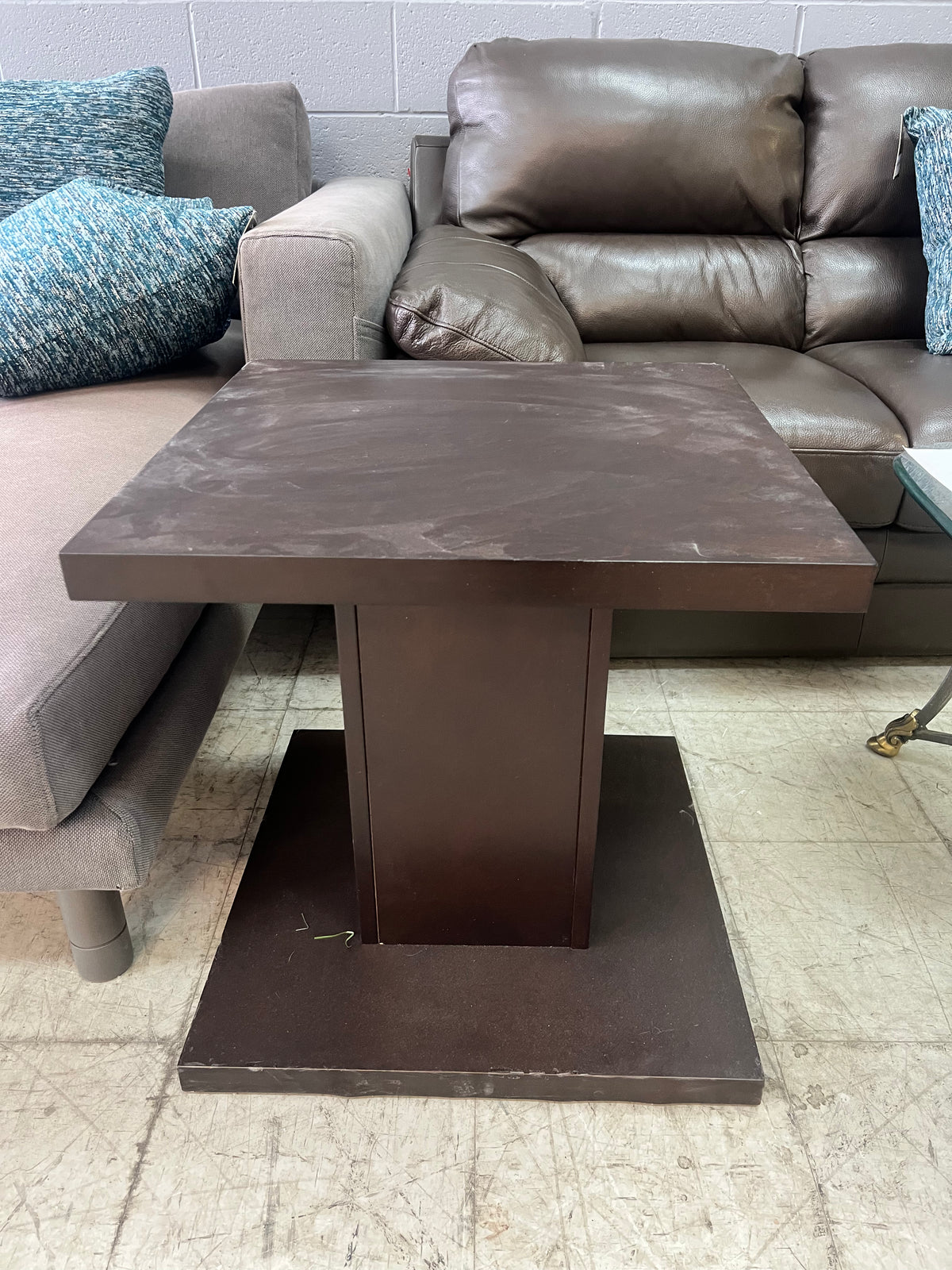 Floating Fruitwood End Table