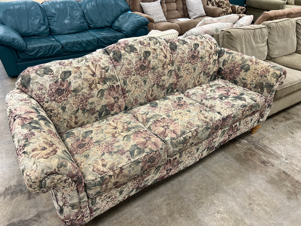 Floral Upholstered Sofa