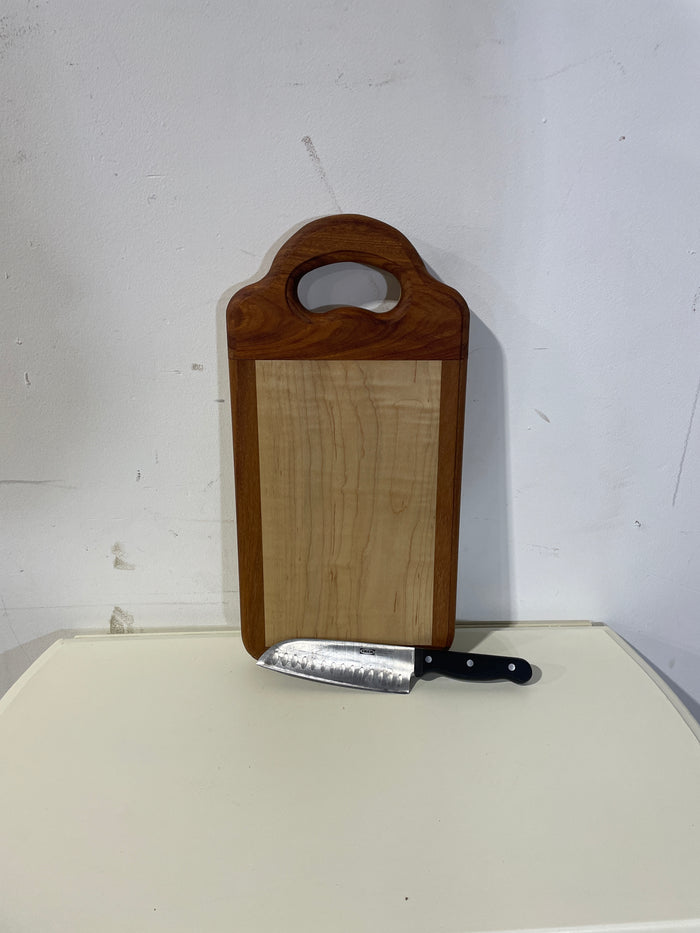 Hand-Made Cutting Board with Magnetic Knife Holder