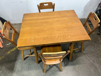 Classic Oak Extendable Dining Set - 4 Chairs