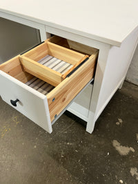 Spacious White Home Office Desk