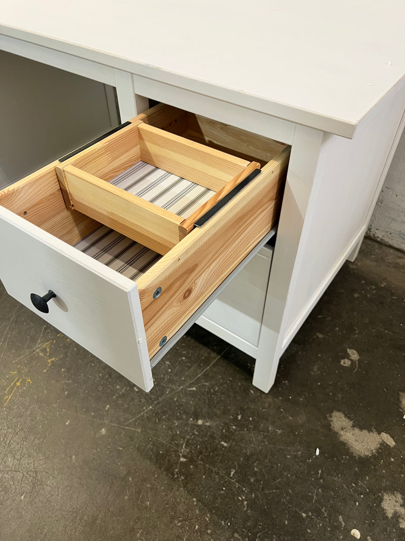 Spacious White Home Office Desk