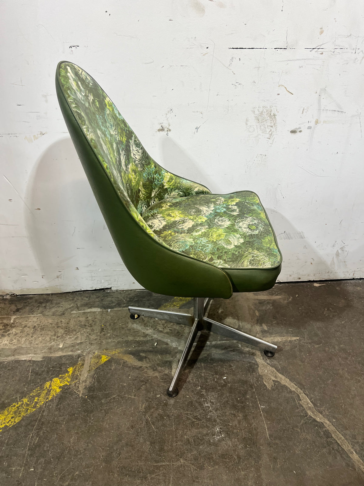 Mid Century Green Marble-Look Dining Set - 3 Chairs