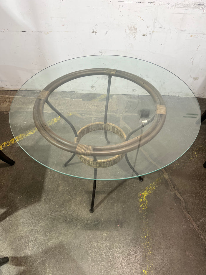 Tropical Rattan Dining Set - 4 Chairs