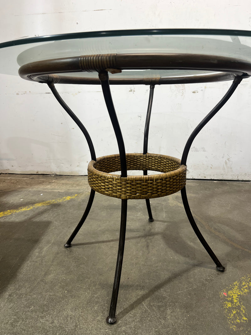 Tropical Rattan Dining Set - 4 Chairs