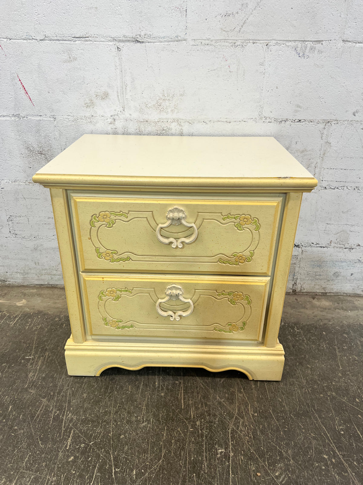 Vintage provincial Floral Nightstand