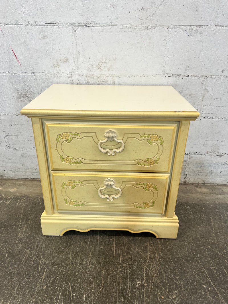 Vintage provincial Floral Nightstand