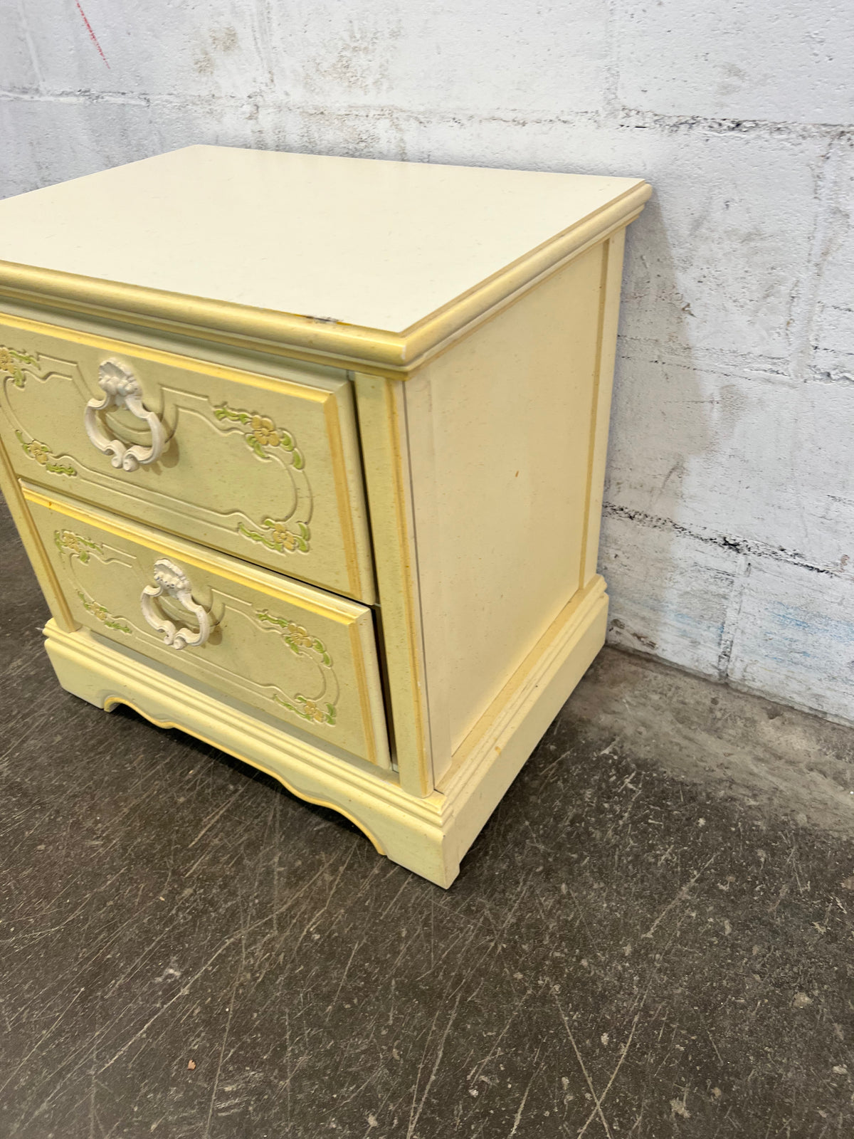 Vintage provincial Floral Nightstand