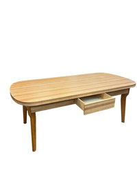 Oak Tone Dining Table With 1 Drawer