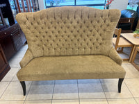 Opulent Tufted High-Back Settee