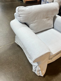 Light Blue Slipcover Arm Chair