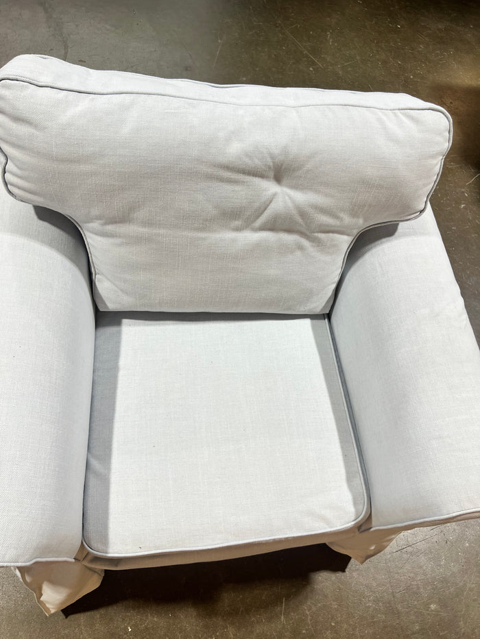 Light Blue Slipcover Arm Chair