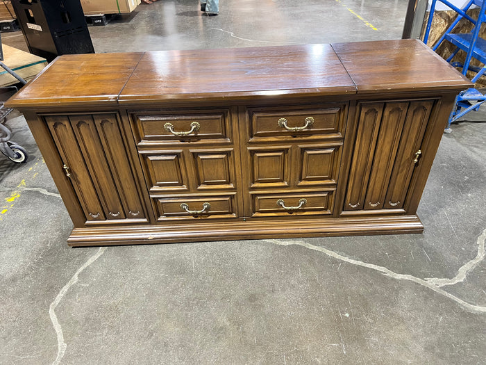 Classic Dark Wood Stereo Console