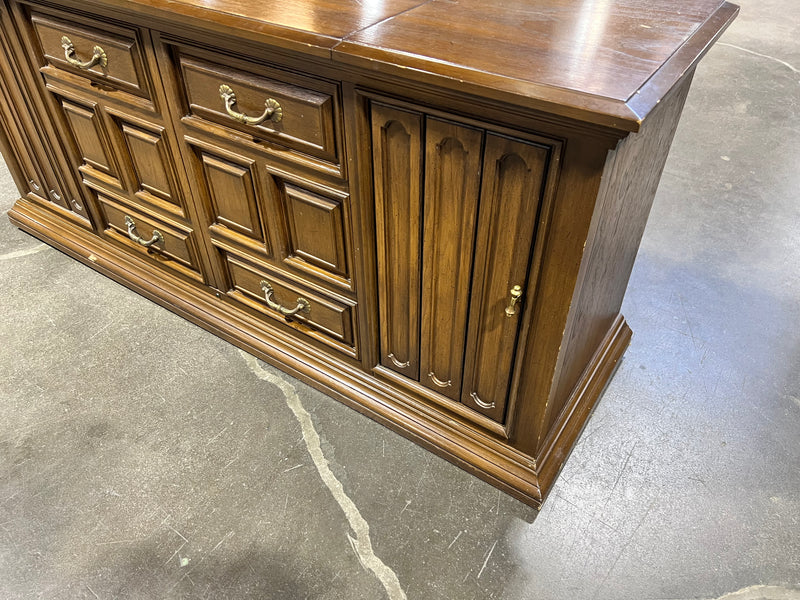 Classic Dark Wood Stereo Console