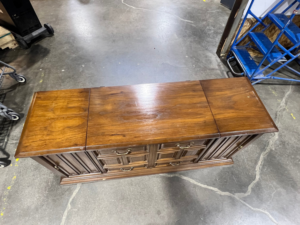 Classic Dark Wood Stereo Console