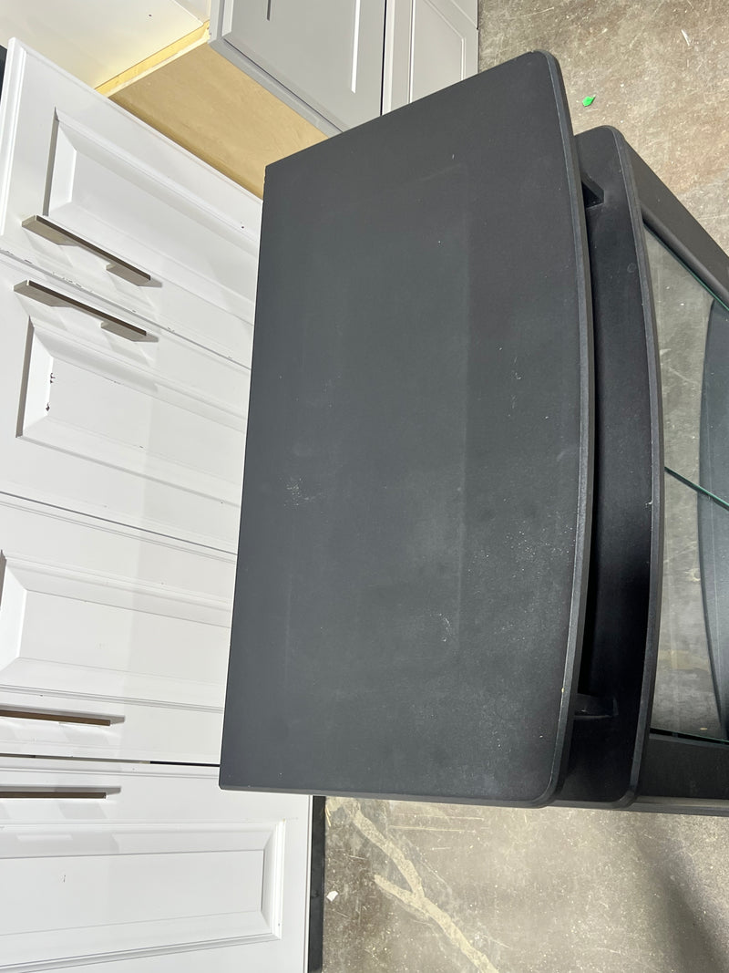 Modern Black Glass Media Stand