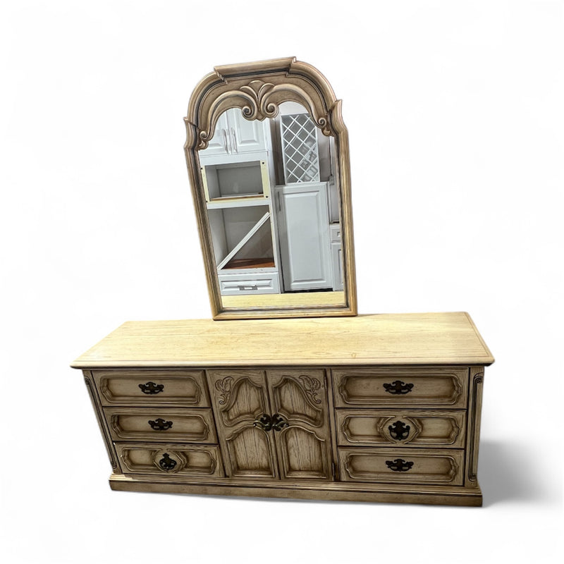 Light French Provincial Double Dresser