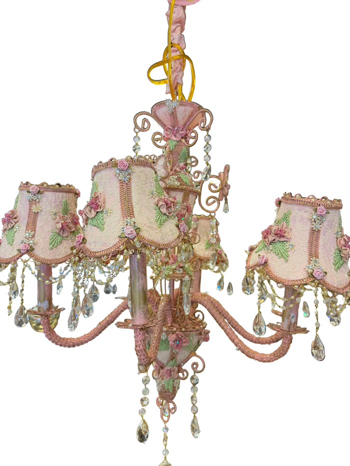 Romantic Shabby Chic Floral Chandelier