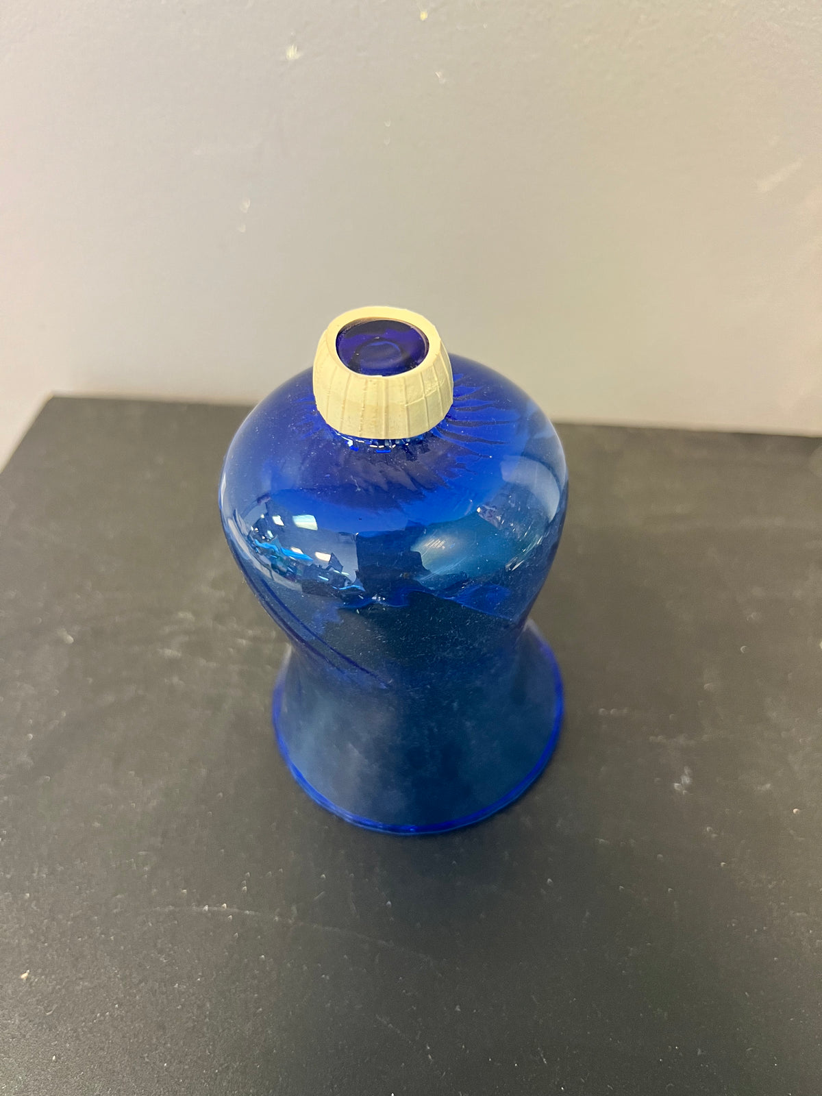 Blue Glass Peg Votive Holder Cup