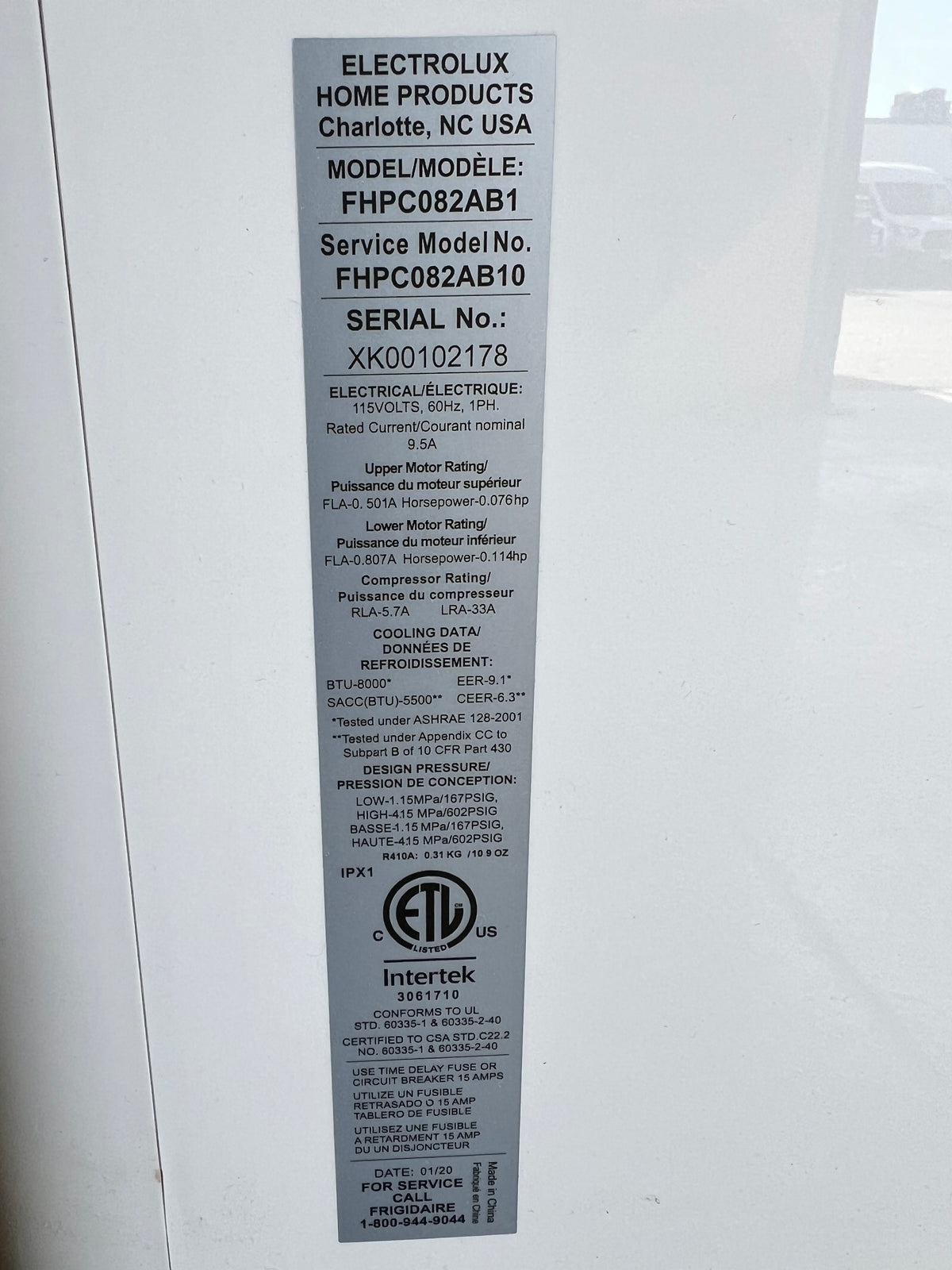 Frigidaire Portable Air Conditioner