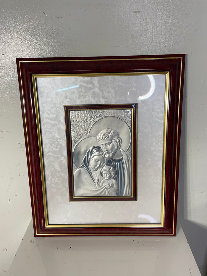 Holy Family Silver-Plated Frame