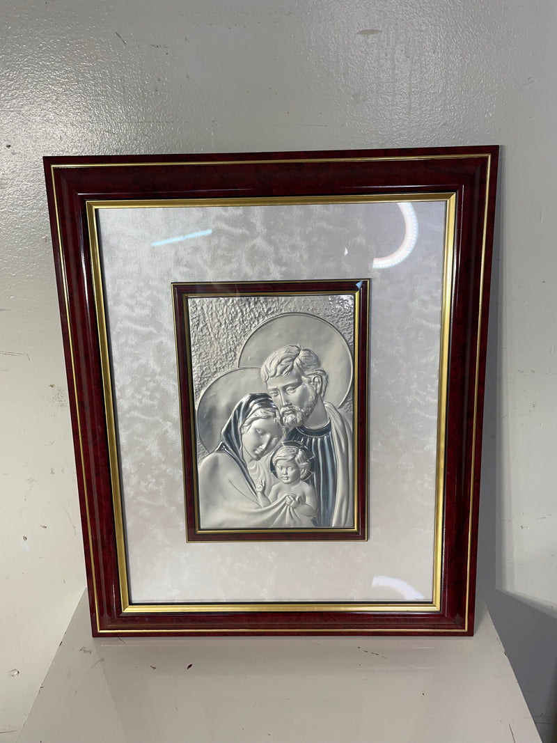 Holy Family Silver-Plated Frame