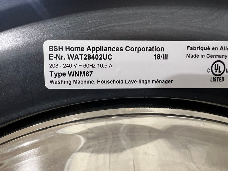 Bosch 800 Series Front Washer 24"