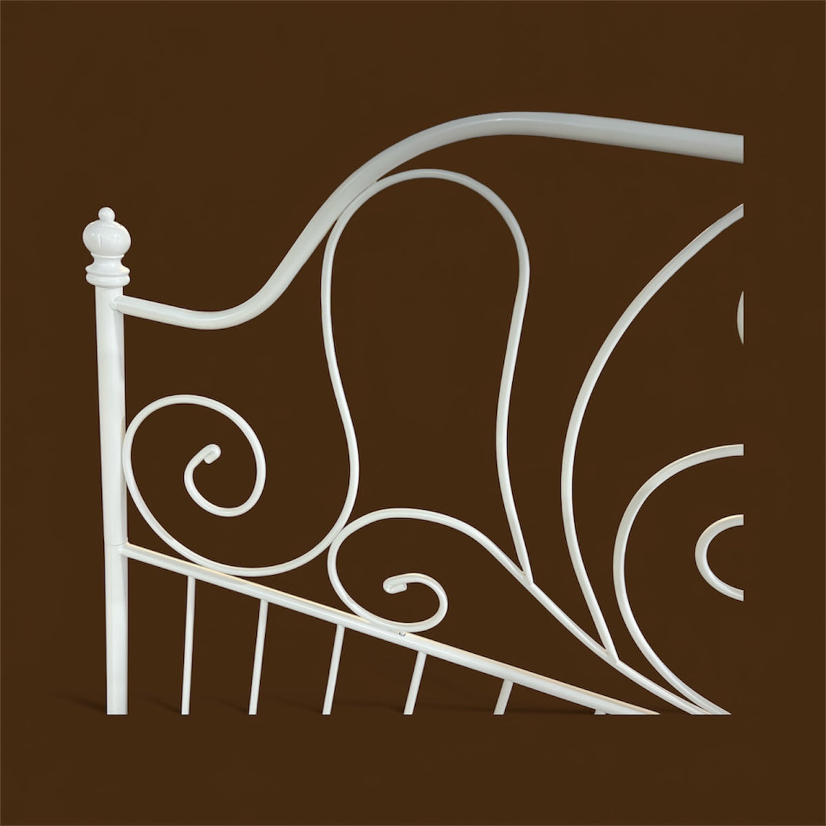Wrought Iron Scrollwork Twin Bed Frame