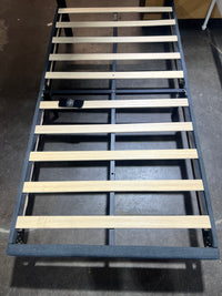 Hexagon Stitched Contemporary Twin Bed Frame