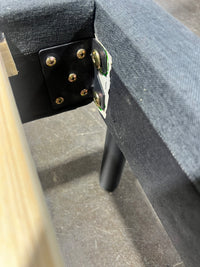 Hexagon Stitched Contemporary Twin Bed Frame