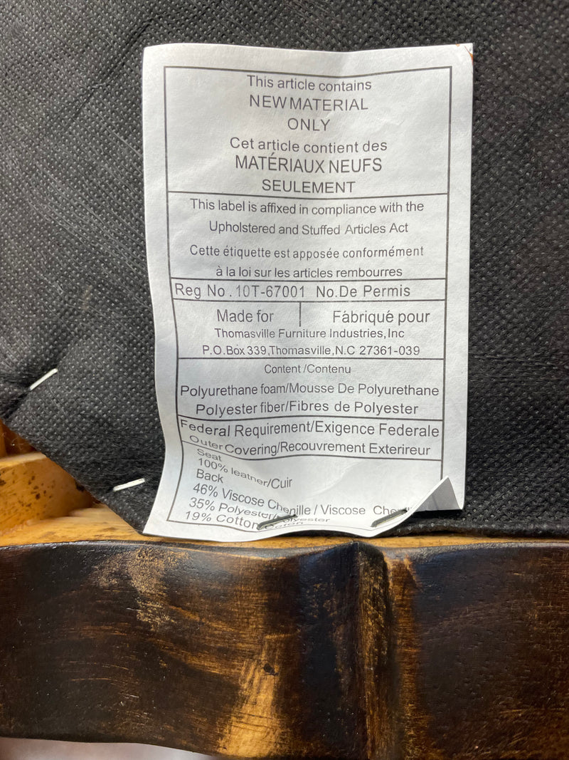 Set of 10 Thomasville Country French Leather Dining Chairs