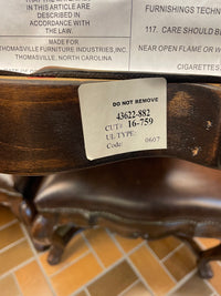 Set of 10 Thomasville Country French Leather Dining Chairs