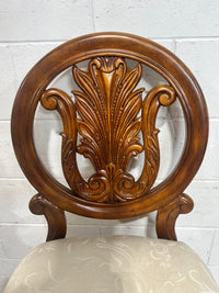 Carved Neo-Classical Bar Stool - Set of 2