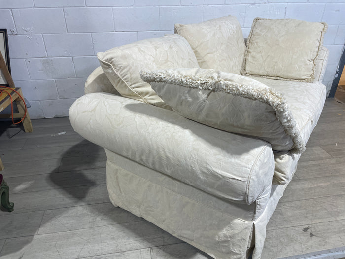 Floral White Sofa