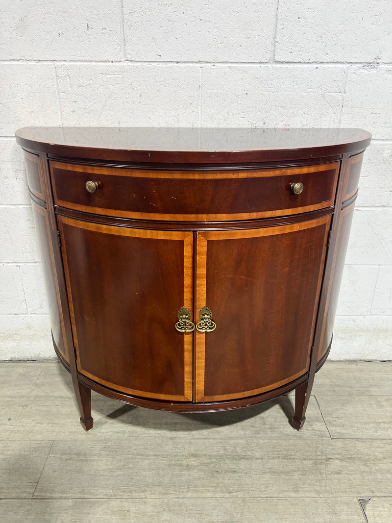 Antique Half-Moon Console Cabinet