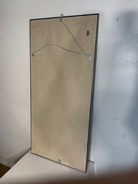 Silver Painted Textured Framed Beveled Mirror