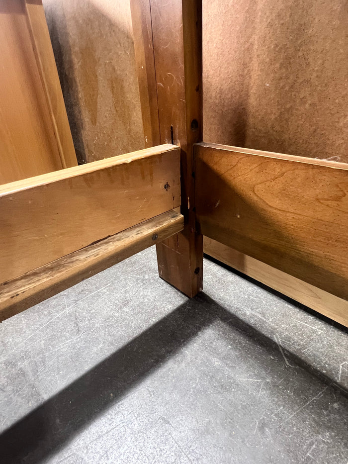 Vintage Scalloped Wood Queen Bedframe