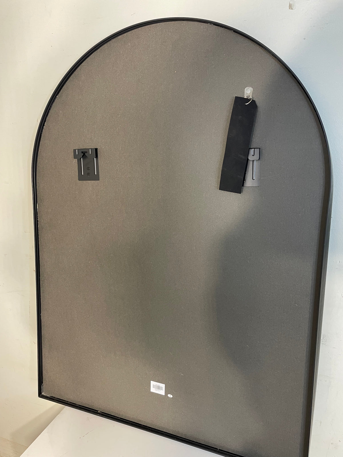 Arch-Shaped Mirror in Black Frame