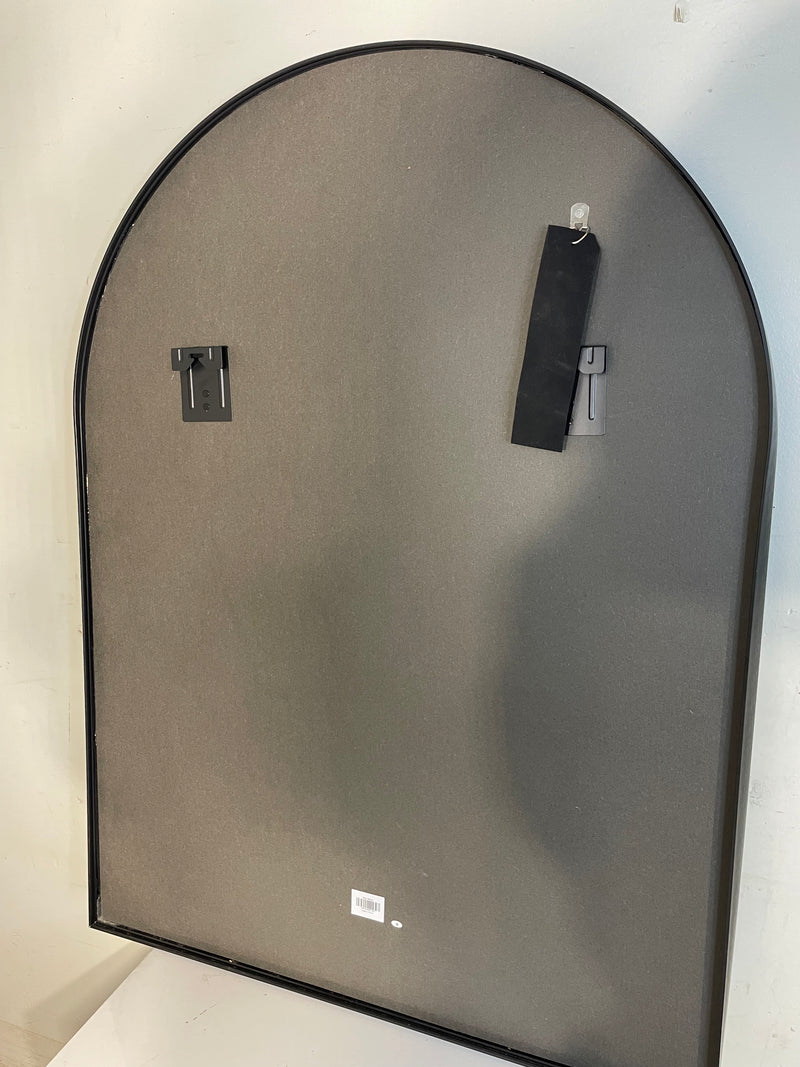 Arch-Shaped Mirror in Black Frame