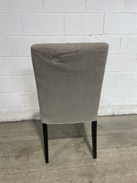 Set of Four Upholstered Dining Chairs in Grey