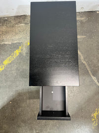 Monarch Slim Black Wood End Table