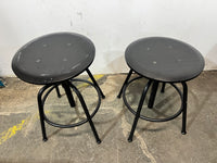IKEA Industrial Black Metal Stools - Set of 2