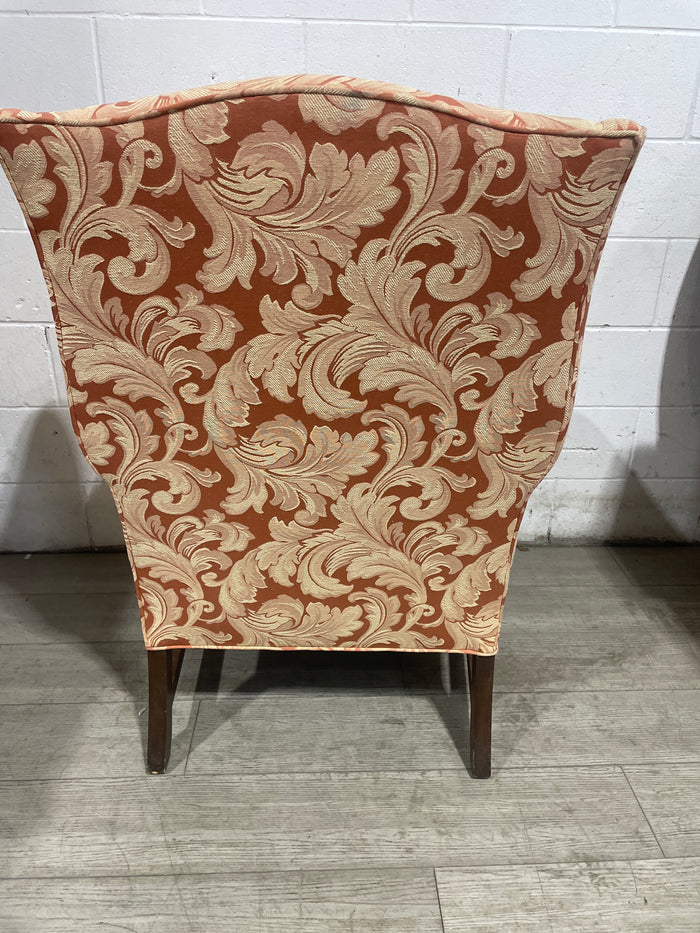 Coral Upholstered Wingback Chair