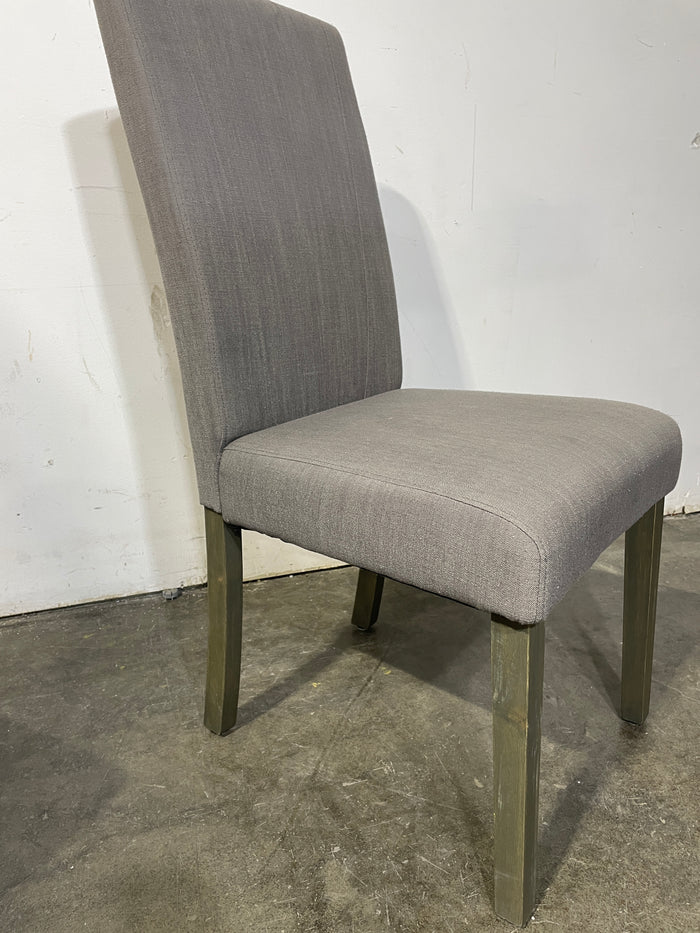 Set of Four Grey Upholstered Dining Chairs
