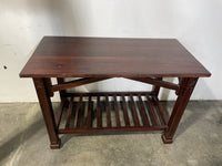 Solid Pine Carved Accent Table