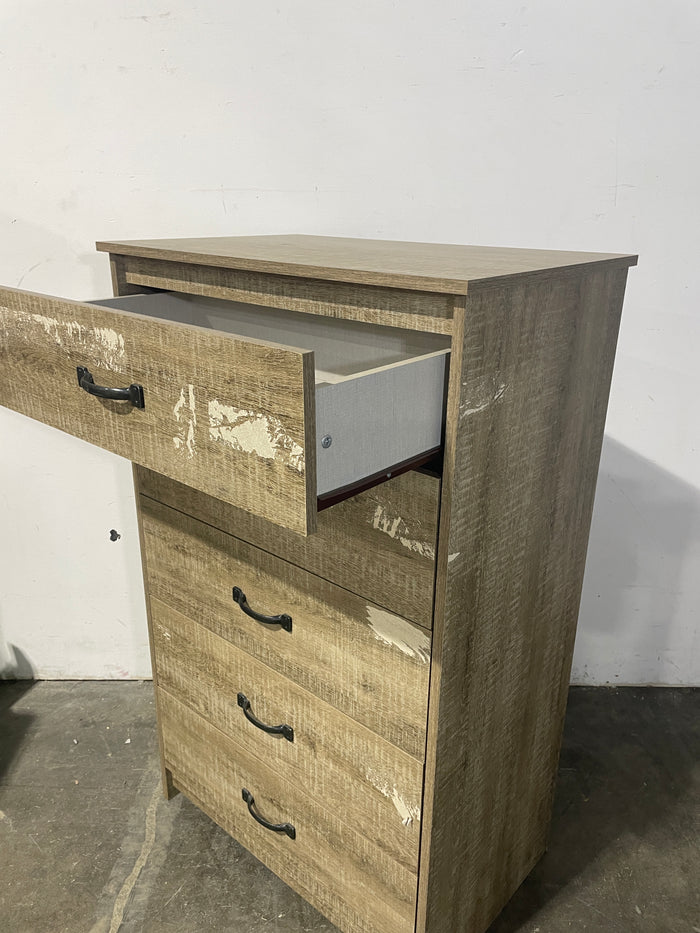 Faux-Woodgrain 5-Drawer Dresser