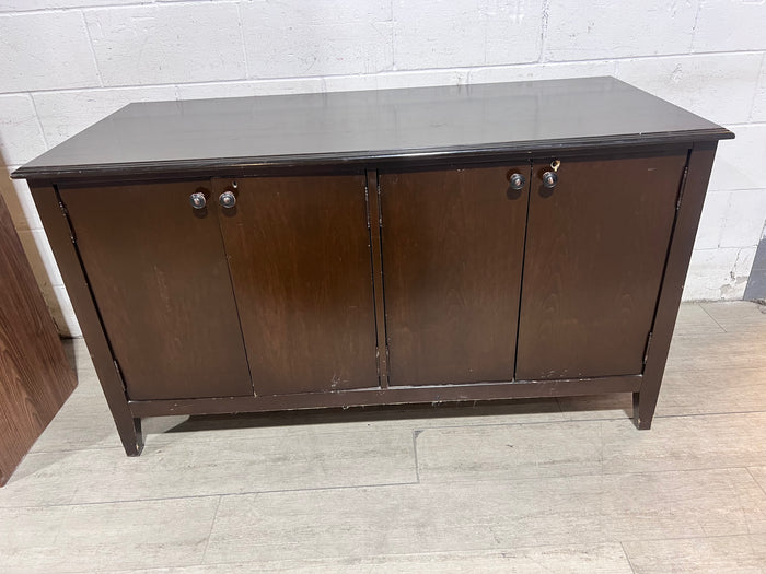 Expresso Brown Four-Door Storage Cabinet