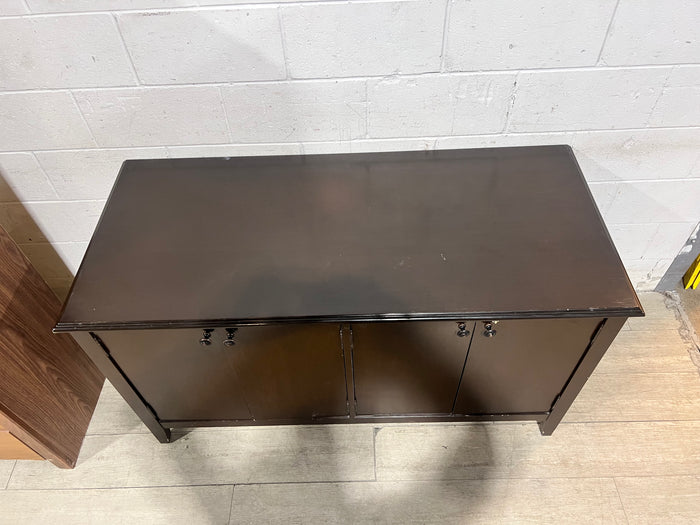 Expresso Brown Four-Door Storage Cabinet